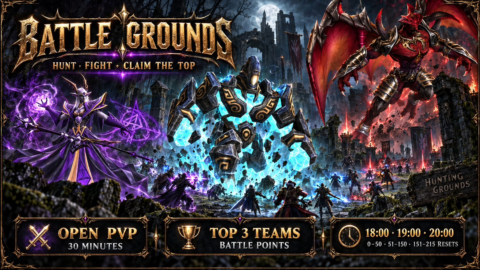 Battle Grounds - open PvP points race in the Hunting Grounds