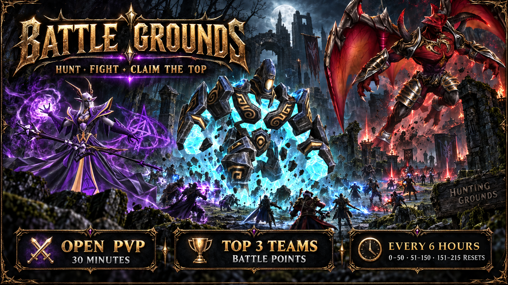 Battle Grounds - open PvP points race in the Hunting Grounds