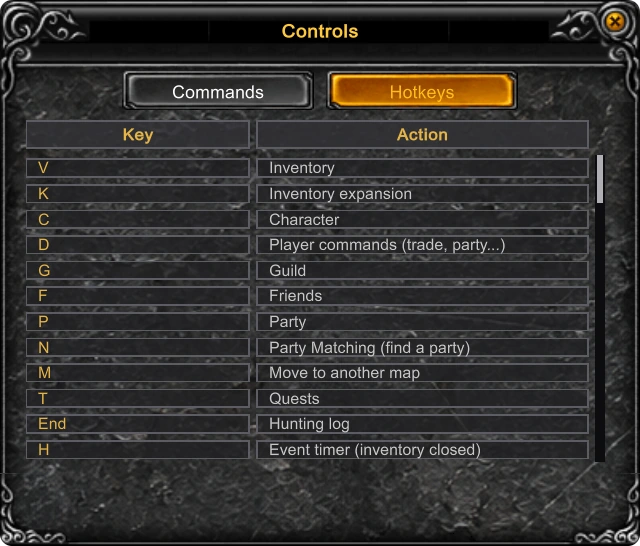 Controls - Hotkeys